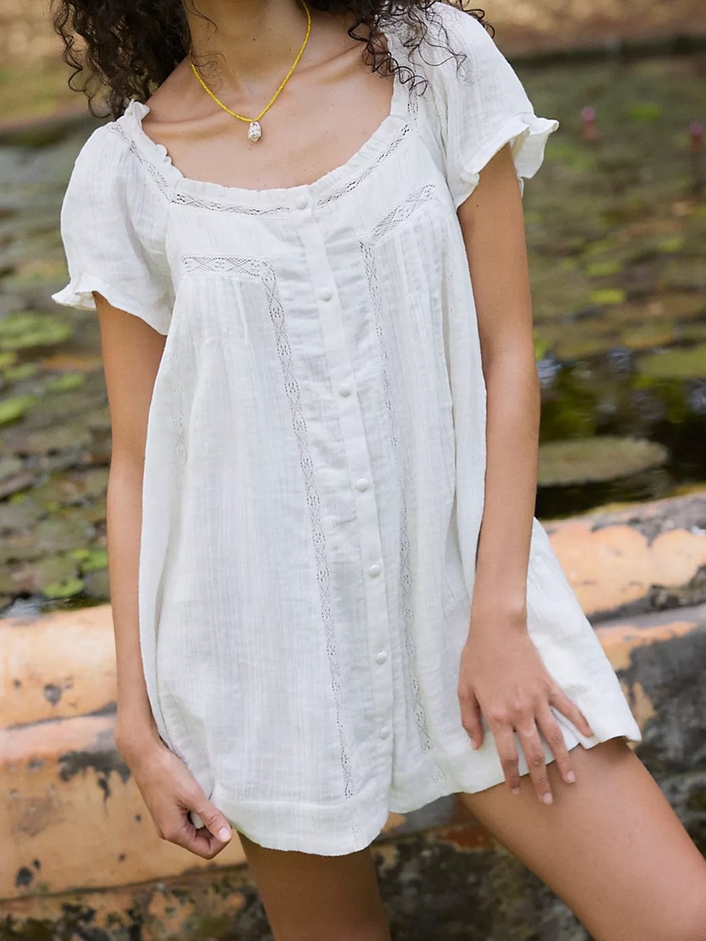 Free People Tilly Mini Dress in White